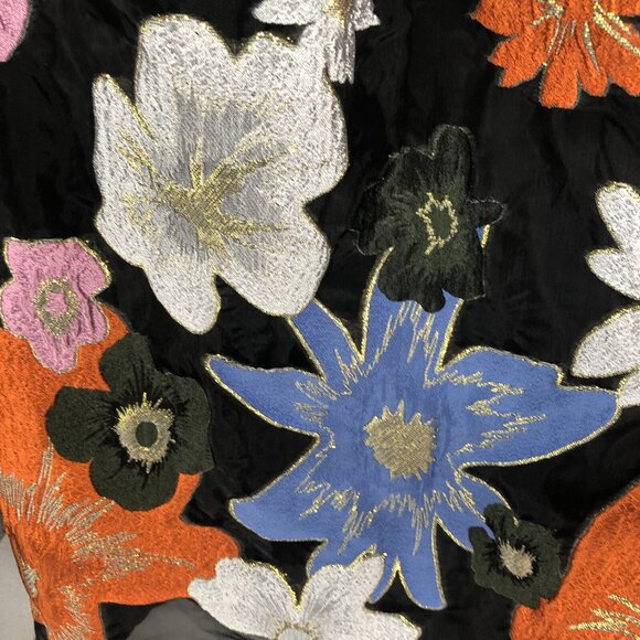 Jessakae Dress Womens Small Floral Jacquard Metallic Modern 3D Artsy NEW - Picture 12 of 16